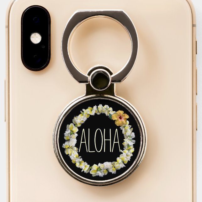 Aloha Lei Phone Ring Stand (Close Up)