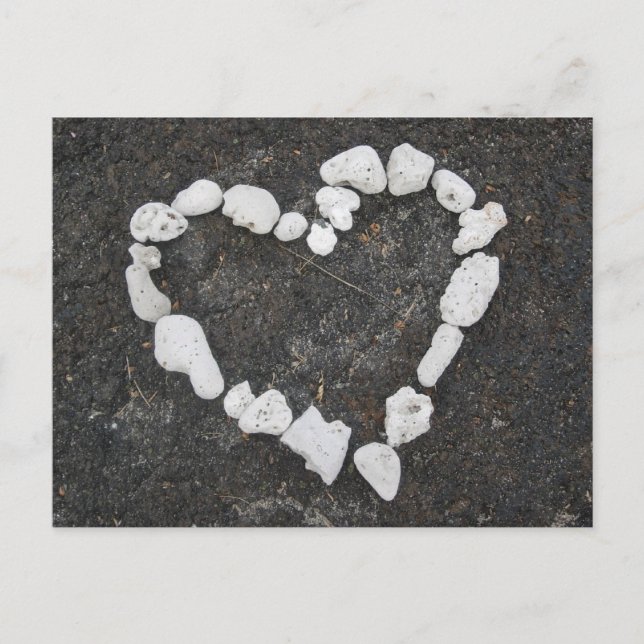 Aloha * Love * Coral Heart Postcard (Front)