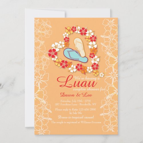 Aloha Love Luau Bridal Shower Invitation