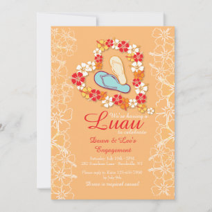 Aloha Love Luau Engagement Invitation