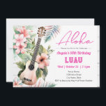 Aloha Luau 50th Birthday tropical Hawaiian party Invitation<br><div class="desc">Celebrated milestone in tropical style with his vibrant Blue owl 50th birthday party invitation. Featuring bold hibiscus florals, lush palm leaves, and a classic hawaiian-inspire design this invitation sets the perfect tone for a fun and festive Island theme celebration. Ideal for a 50th birthday luau, tropical party, or Hawaiian themed...</div>