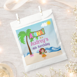 Aloha Luau Birthday Favor Bag