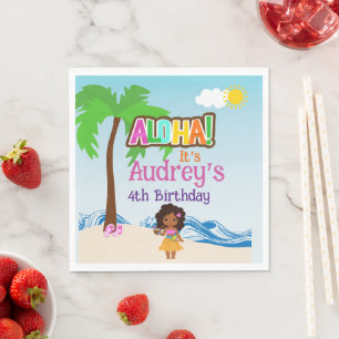Aloha Luau Birthday Napkins