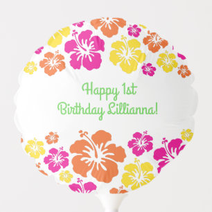 Aloha Luau Birthday Party Balloon