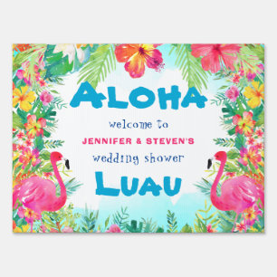 Aloha Luau Bridal Shower Welcome Sign