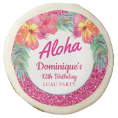 Aloha Luau Hawaiian Tropical Hibiscus Sugar Cookie (Front)