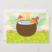 Aloha Luau Hawaiian Tropical Summer Birthday Photo Invitation (Back)