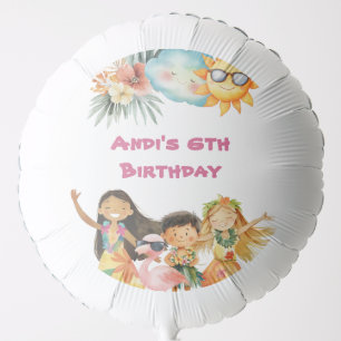 Aloha Luau Kids Birthday Balloon