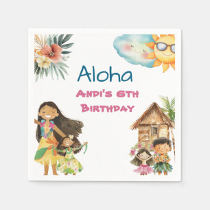 Aloha Luau Kids Birthday Napkins