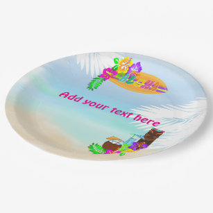 Hawaiian Tiki Plates | Zazzle