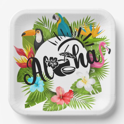 Aloha Luau  Paper Plates