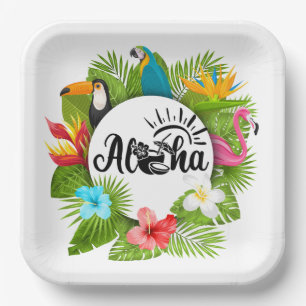 Aloha Luau  Paper Plates