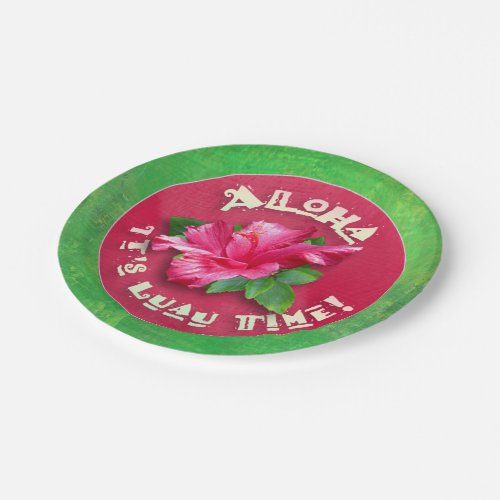 Aloha Luau Party Time Paper Plates