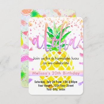 Aloha Luau Summer Party Invitation by paesaggi at Zazzle