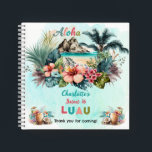 Aloha Luau Tropical Beach Sweet 16 Party GuestBook Notebook<br><div class="desc">Celebrate  your Sweet 16 Birthday tropical style with this tropical floral adorned island beach "Aloha" "Luau".  Whether you are planning a bash at the beach or in your backyard,  this design is sure to get the island vibe going.</div>