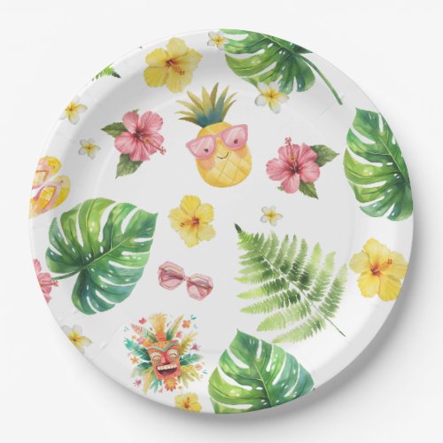 Aloha Luau Tropical birthday party  Paper Plates