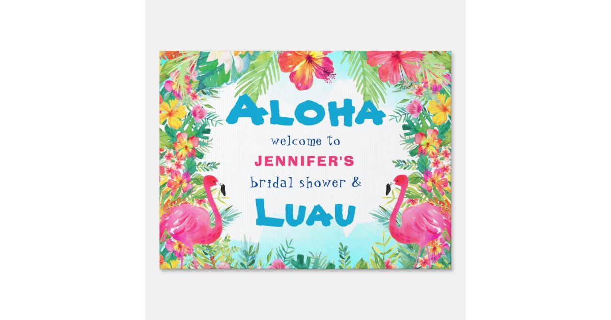 Luau welcome sign template