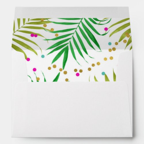 Aloha Luau Tropical Flamingo Party Invitation Envelope