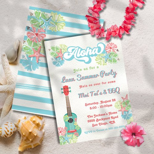 Aloha Luau Tropical Floral Summer Party