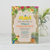 Aloha Luau Tropical Graduation Party Invitation (Standing Front)