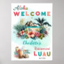 Aloha Luau Tropical Island Beach Retirement Party Poster