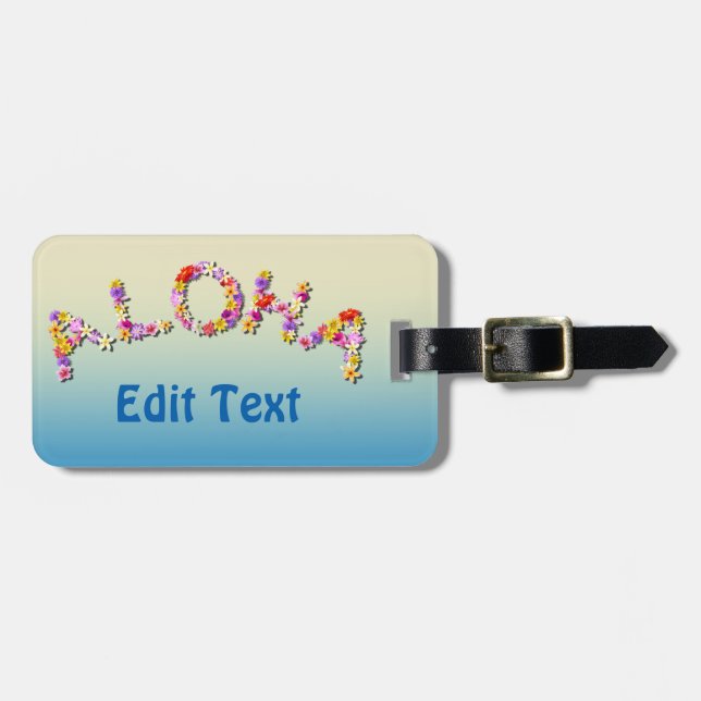 Aloha! Luggage Tag (Front Horizontal)