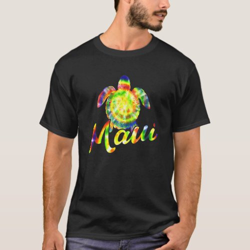 Aloha Maui Hawaiian Island Surfing Tropical Turtle T_Shirt