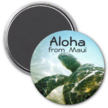 Aloha Maui Sea Turtle Magnet by Rebecca_Reeder at Zazzle