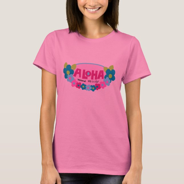 Aloha Means Hello Hawaiian Tie-Dye T-Shirt (Front)