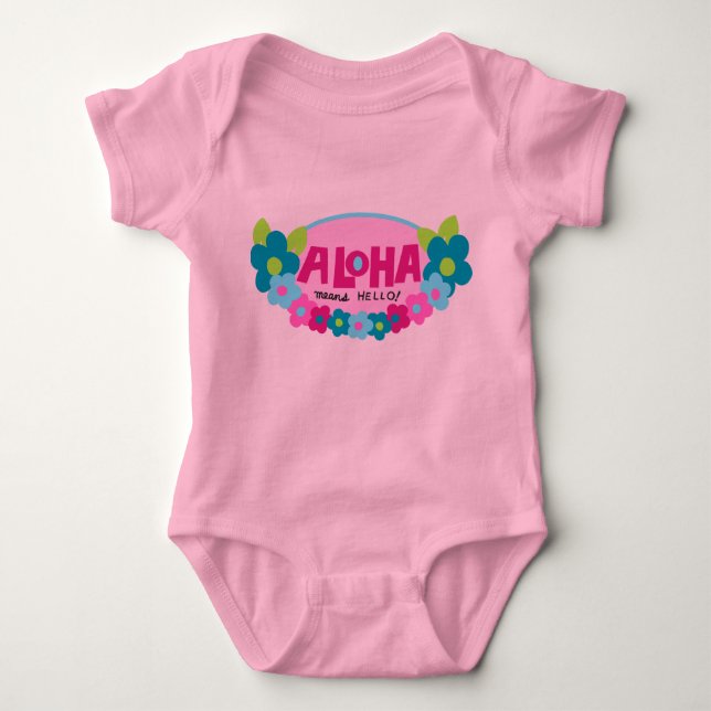 Aloha Means Hello Infant Creeper (Front)