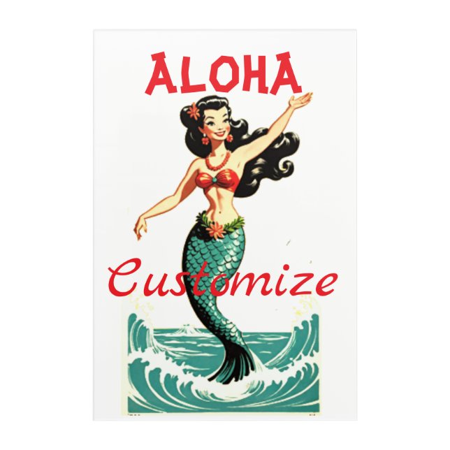 Aloha Mermaid Thunder_Thunder_Cove Acrylic Print (Front)