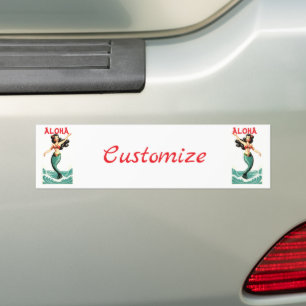 Aloha Mermaid Thunder_Thunder_Cove Bumper Sticker