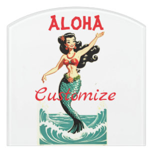 Aloha Mermaid Thunder_Thunder_Cove Door Sign