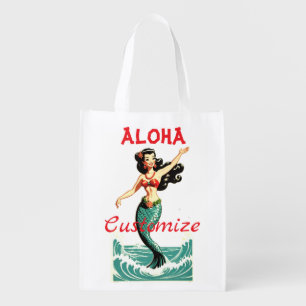 Aloha Mermaid Thunder_Thunder_Cove Grocery Bag