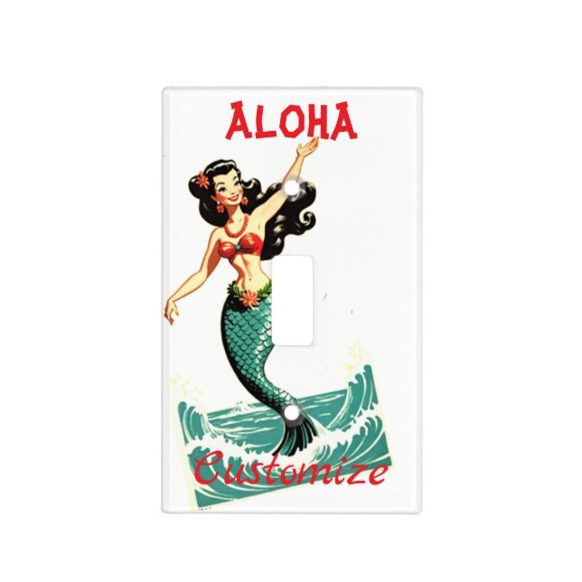 Aloha Mermaid Thunder_Thunder_Cove Light Switch Cover (Front)