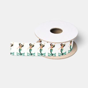 Aloha Mermaid Thunder_Thunder_Cove Satin Ribbon
