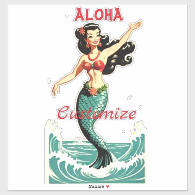 Aloha Mermaid Thunder_Thunder_Cove Sticker (Sheet)