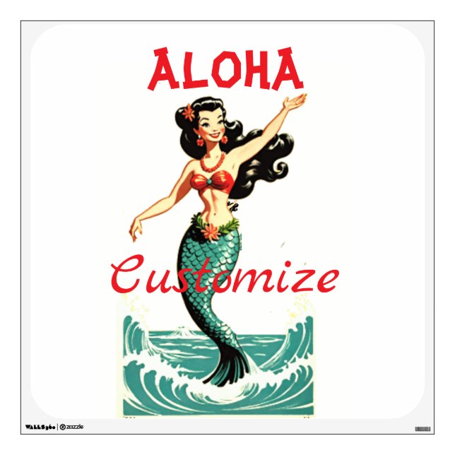 Aloha Mermaid Thunder_Thunder_Cove Wall Decal (Front)