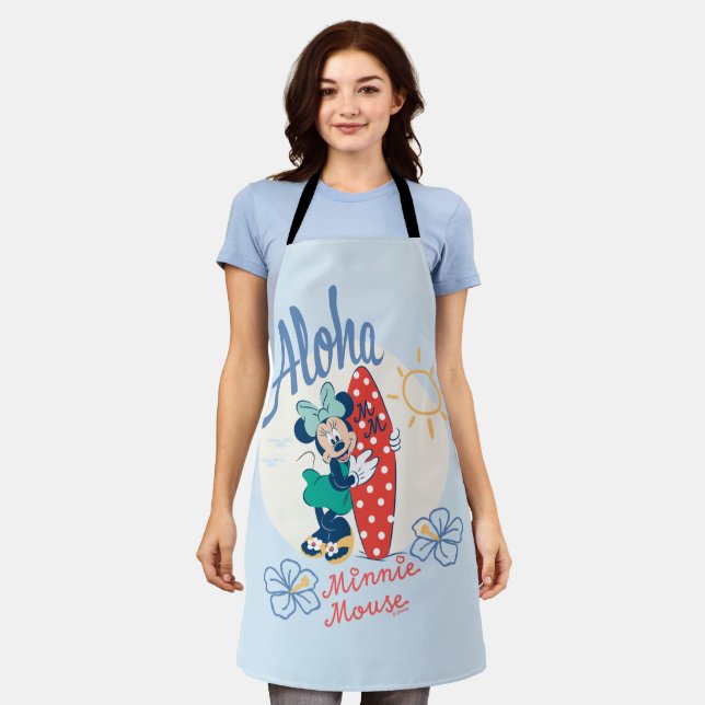 Aloha Minnie Mouse Surf Style Apron (Worn)