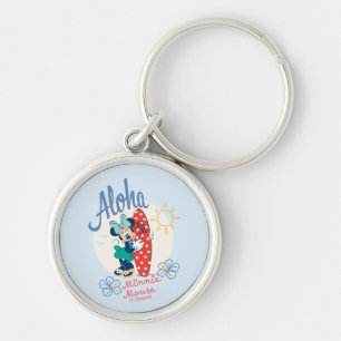 Aloha Minnie Mouse Surf Style Keychain