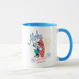 Aloha Minnie Mouse Surf Style Mug