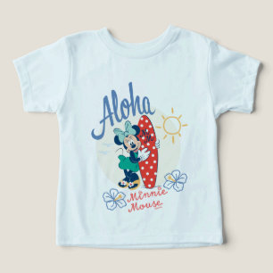 Aloha Minnie Mouse Surf Style Toddler T-shirt