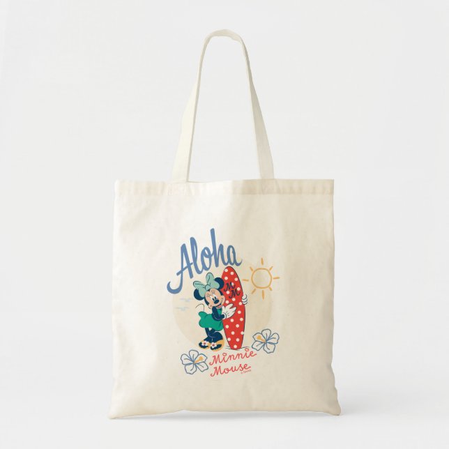 Aloha Minnie Mouse Surf Style Tote Bag (Front)