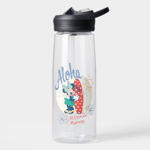 Aloha Minnie Mouse Surf Style Water Bottle