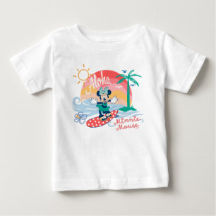 Aloha Minnie Mouse Tropical Surf Baby T-Shirt