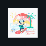 Aloha Minnie Mouse Tropical Surf Canvas Print<br><div class="desc">Sunny, playful, and bursting with island charm, this vibrant artwork features Minnie Mouse surfing the waves under a warm tropical sunset. With palm trees, ocean splashes, and cheerful colors, the design captures carefree beach vibes and classic Disney fun. Perfect for customizable Zazzle products like apparel, tote bags, and gifts, this...</div>