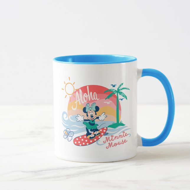 Aloha Minnie Mouse Tropical Surf Mug (Right)