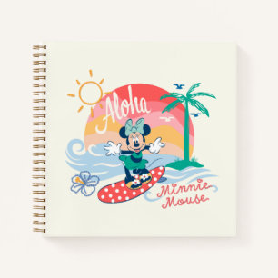 Aloha Minnie Mouse Tropical Surf Notebook
