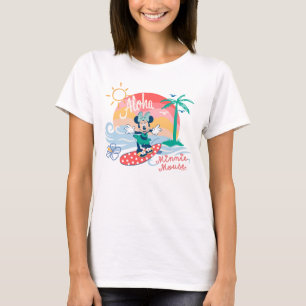 Aloha Minnie Mouse Tropical Surf T-Shirt