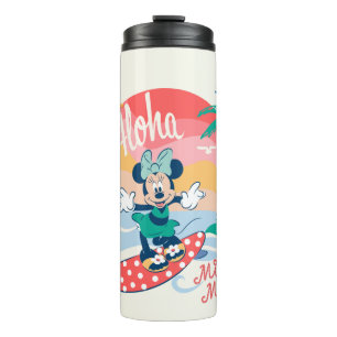 Aloha Minnie Mouse Tropical Surf Thermal Tumbler
